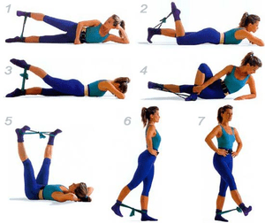 Упражнения с фитнес резинкой для женщин